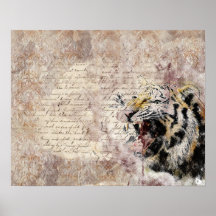 Wild Tiger Safari Oerwoud Kunstwerk Foto Poster