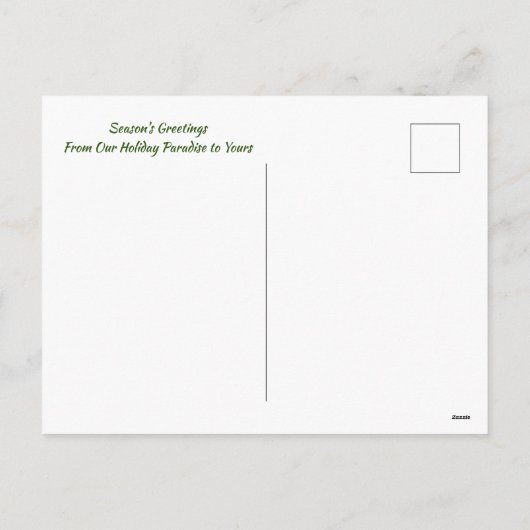 Wild Tiger Season's Groeten Kerstparadijs Feestdagenkaart (Achterkant)