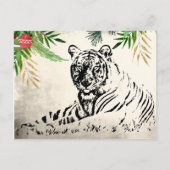 Wild Tiger Season's Groeten Kerstparadijs Feestdagenkaart (Voorkant)