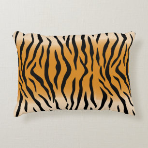 Wild Tiger Skin Pattern Accent Pillow Accent Kussen