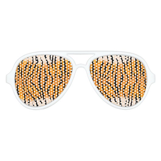 Wild Tiger Stripes Aviator Zonnebril (Voorkant)