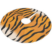 Wild Tiger Stripes Pattern Kerstboom Rok (Gekanteld)