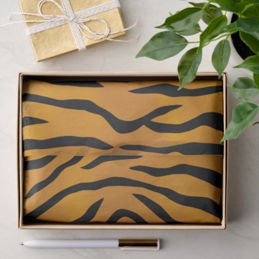 Wild Tiger Stripes Pattern Tissuepapier (Geschenk)