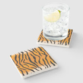 Wild Tiger Stripes Stenen Onderzetter (Zijkant)