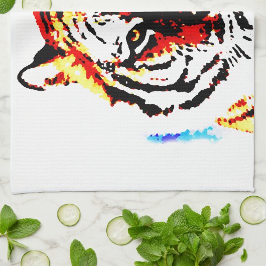 Wild Tiger Theedoek (Gevouwen)