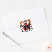 Wild Tiger Vierkante Sticker (Envelop)