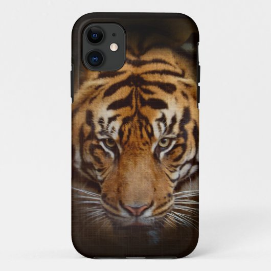 Wild Tiger Wildlife Fine Art Mobile iPhone Case (Achterkant)