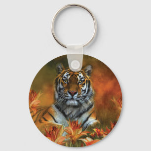 Wild Tigers Art Sleutelhanger