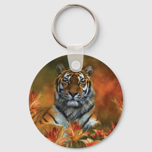 Wild Tigers Art Sleutelhanger (Voorkant)