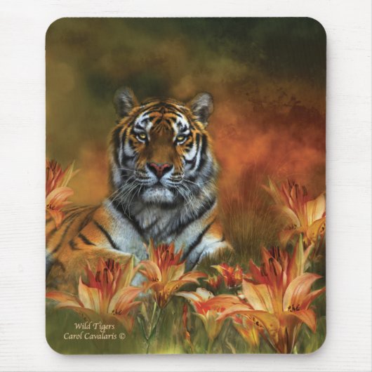 Wild Tigers Mousepad Muismat (Voorkant)