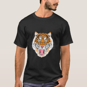 Wild Tijger Gezicht Berg Kat Dier T-shirt