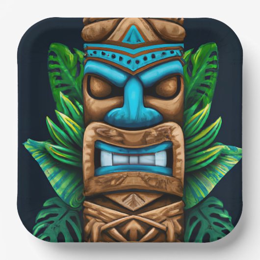 Wild Tiki Luau Papieren Bordje (Voorkant)