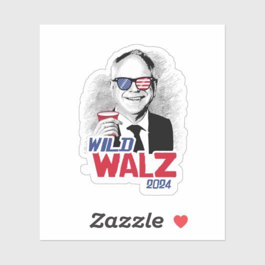 Wild Tim Walz Sticker (Vel)