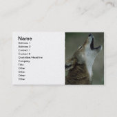 Wild Timber Wolf Howling Visitekaartje (Voorkant)