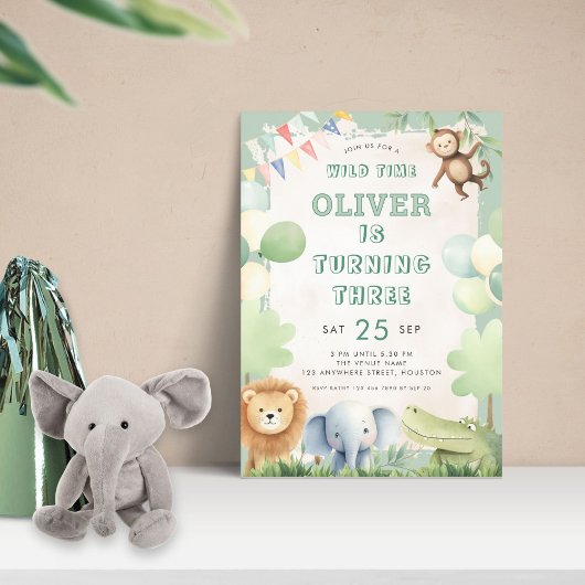 Wild Time Oerwoud 3e verjaardagsfeestje Sage Kaart