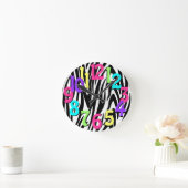 Wild Time Zebra Stripe Ronde Klok (Huis)