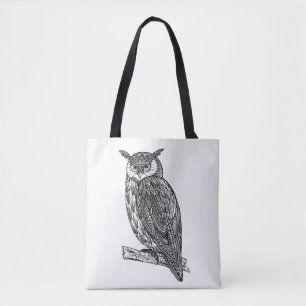 Wild Totem Animal Owl Doodle 2 Tote Bag
