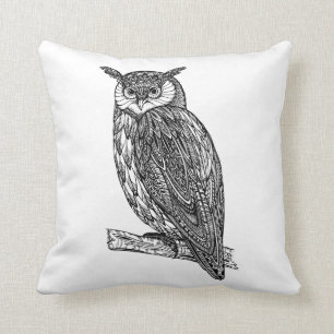 Wild Totem Animal Owl Doodle Kussen