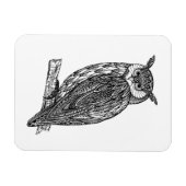 Wild Totem Animal Owl Doodle Magneet (Horizontaal)