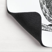 Wild Totem Animal Owl Doodle Muismat (Hoek)