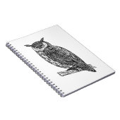 Wild Totem Animal Owl Doodle Notitieboek (Rechterzijde)