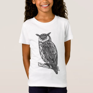 Wild Totem Animal Owl Doodle T-shirt