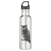 Wild Totem Animal Owl Doodle Waterfles (Voorkant)