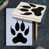 Wild Tracks Paw Print Rubber Stamp Rubberstempel