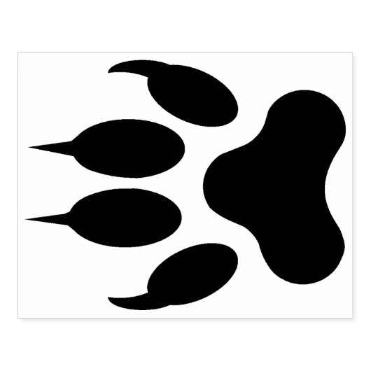 Wild Tracks Paw Print Rubber Stamp Rubberstempel (Afrduk)