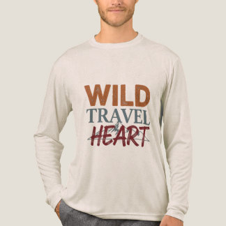 WILD TRAVEL HEART Graphic Tee - Adventure Lovers N Tri-Blend Shirt