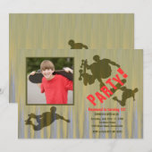 Wild Tricks Photo Skateboard Invitation Kaart (Voorkant / Achterkant)