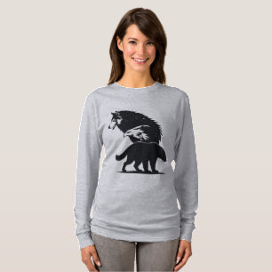 Wild Trio: Wolf, Adelaar en Beer Silhouet T-shirt