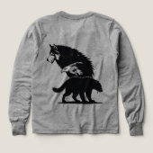 Wild Trio: Wolf, Eagle, and Bear Silhouette (Achterkant)