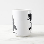 Wild Trio: Wolf, Eagle, and Bear Silhouette Koffiemok (Center)