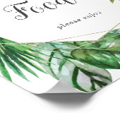 Wild Tropic Palm Voedsel Tafelbord Poster (Hoek)