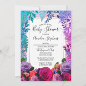Wild Tropical Boho Floral Girl Baby shower Kaart (Voorkant)
