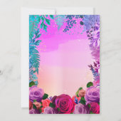 Wild Tropical Boho Floral Girl Baby shower Kaart (Achterkant)