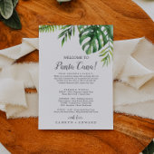 Wild Tropical Destination Wedding Welcome Letter