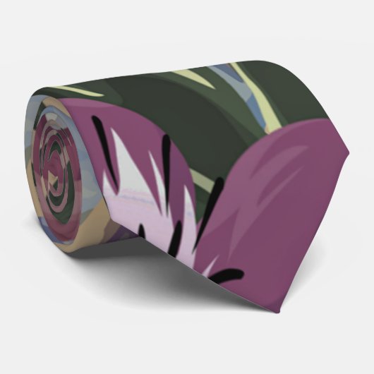 Wild Tropical Flamingo Stropdas (Opgerold)