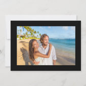Wild Tropical Foliage Black Weduwfoto Save The Date (Achterkant)