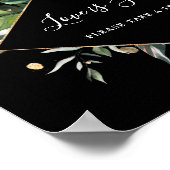 Wild Tropical Foliage Love is Sweet Dessert Sign Poster (Hoek)