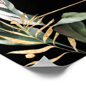 Wild Tropical Foliage Unplugged Wedding Ceremony Poster (Hoek)