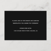 Wild Tropical Foliage Weddenschap Reception Black Informatiekaartje (Achterkant)