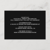Wild Tropical Foliage Wedding Black - Gegevens Informatiekaartje (Achterkant)