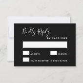 Wild Tropical Foliage Wedding RSVP-kaart RSVP Kaartje (Achterkant)
