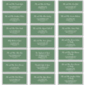 Wild Tropical Green Wedding Guest Adresetiketten Sticker (Voorkant)