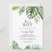Wild Tropical Het is een Baby shower-uitnodiging. Kaart (Voorkant)