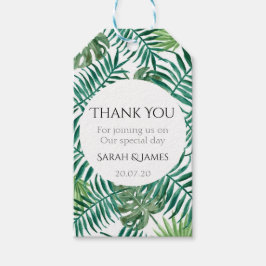 Wild Tropical Leaves Bruiloft Favor Cadeau Labels Cadeaulabel