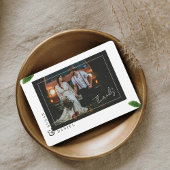 Wild Tropical Leaves Foto Bruiloft Dank u Kaart