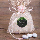 Wild Tropical Lush Palm Leaves Bruiloft Dank u Ronde Sticker